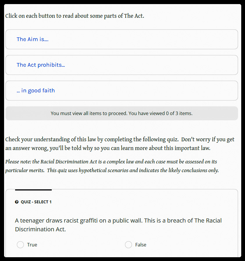 Difference and discrimination activity example
